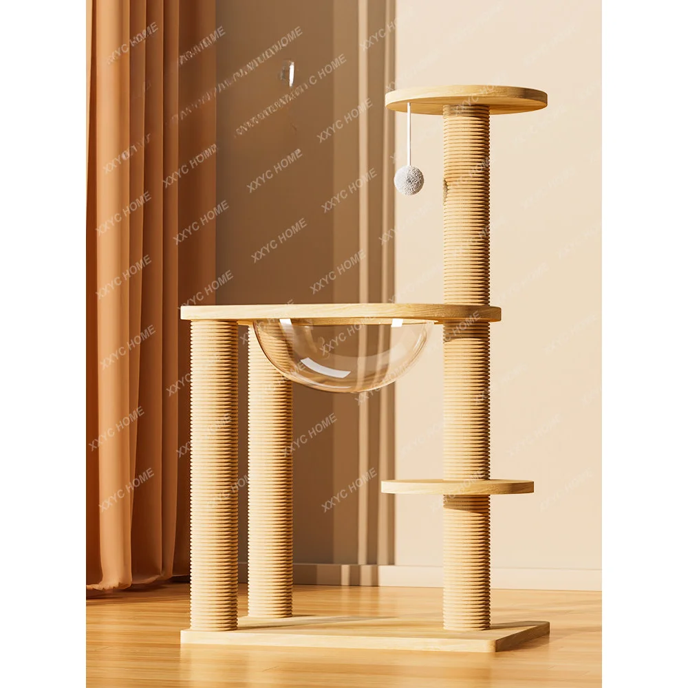 Gato Cápsula Escalada Quadro Gato Ninho CatTree Integrado Cat Rack Plataforma de Salto Arranhando Post Pequeno Não-Cobrindo Cat Supplies