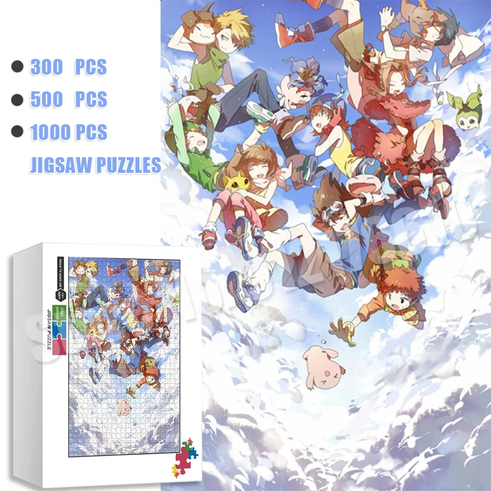 

Digimon 1000 Pieces Jigsaw Puzzle Digital Monster Diy Jigsaw Puzzle Creativity Imagine Anime Game Toys Puzzles Kids Gifts Decor