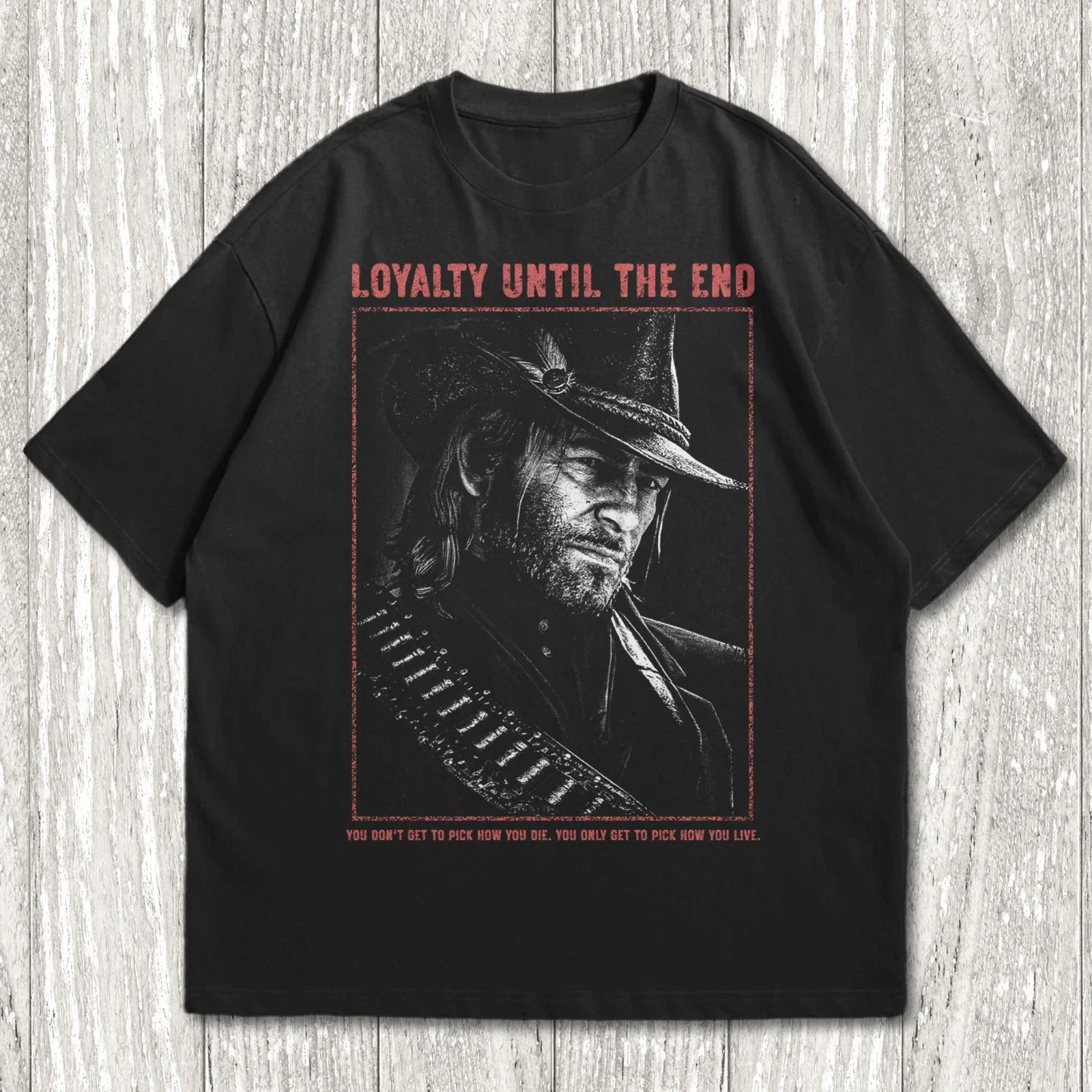 Camiseta Vintage Arthur Morgan Loyalty Until The End con retrato de vaquero para hombre y mujer, camisetas de algodón suave de manga corta para uso diario