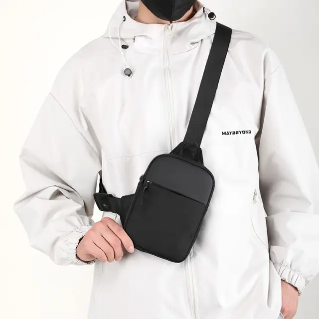 Męska torba na klatkę piersiową moda małe płócienne torby na ramię Crossbody dla mężczyzny Mini chusta materiałowa sportowa krzyżowa telefon męska torebka