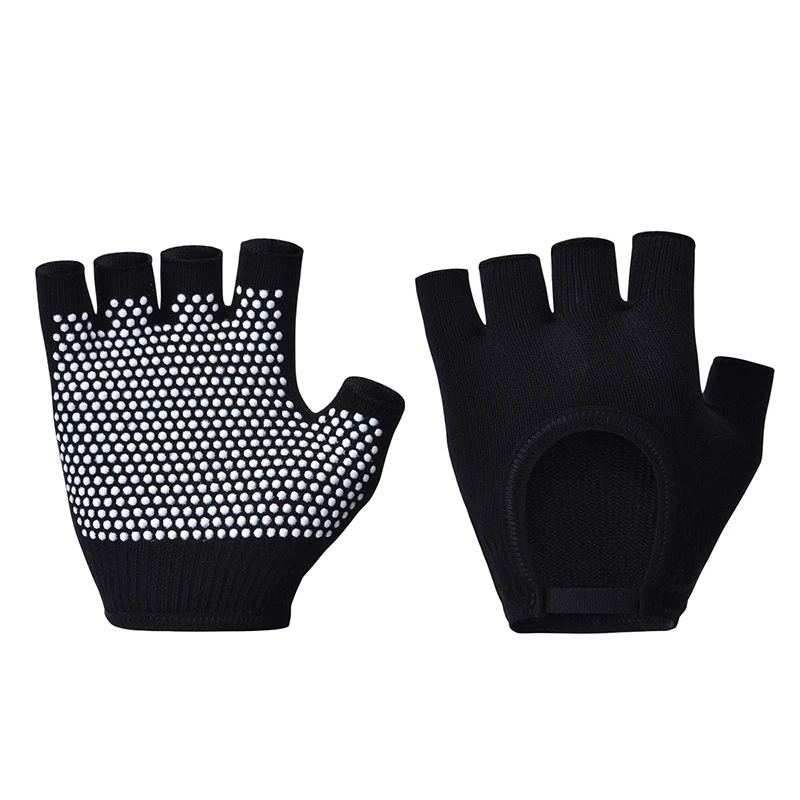 Dames Antislip Yoga Handschoenen Katoen Fitness Halve Vinger Handschoenen Ademend Outdoor Fietsen Pilates Sport Vissen Handschoenen