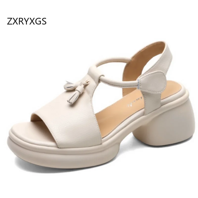 zxryxgs-2026-new-summer-premium-sheepskin-leather-sandals-fashion-elegant-fish-mouth-tassel-thick-high-heel-sandals-for-women