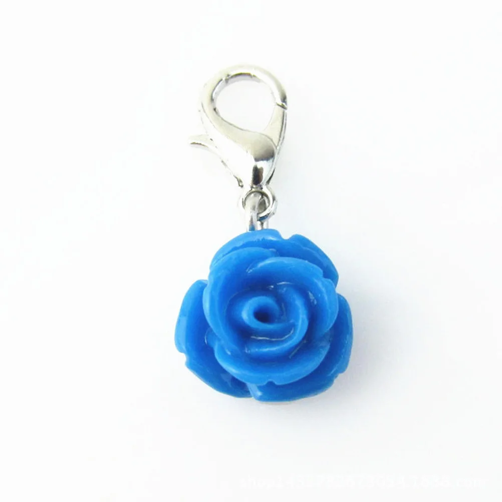 

20Pcs Colorful Rose Pendant Necklace Lobster Clasp Jewelry Making Charm DIY Pendant for Bracelet Jewelry Making Pendants