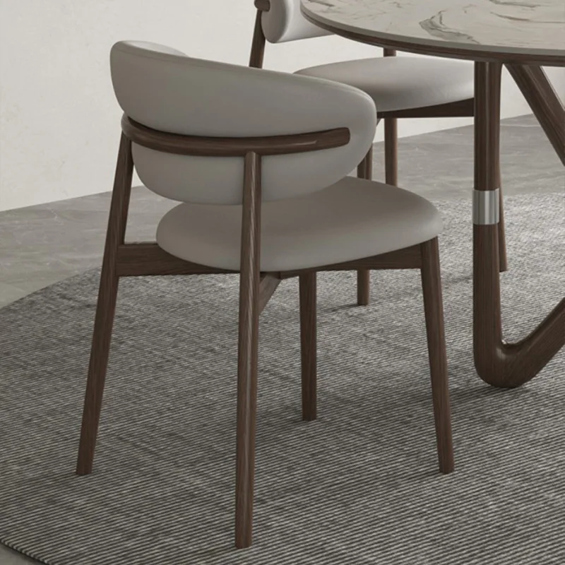 Solid wood dining chairs, modern and minimalist backrest , coffee shops, leisure fabric , small design , manuf