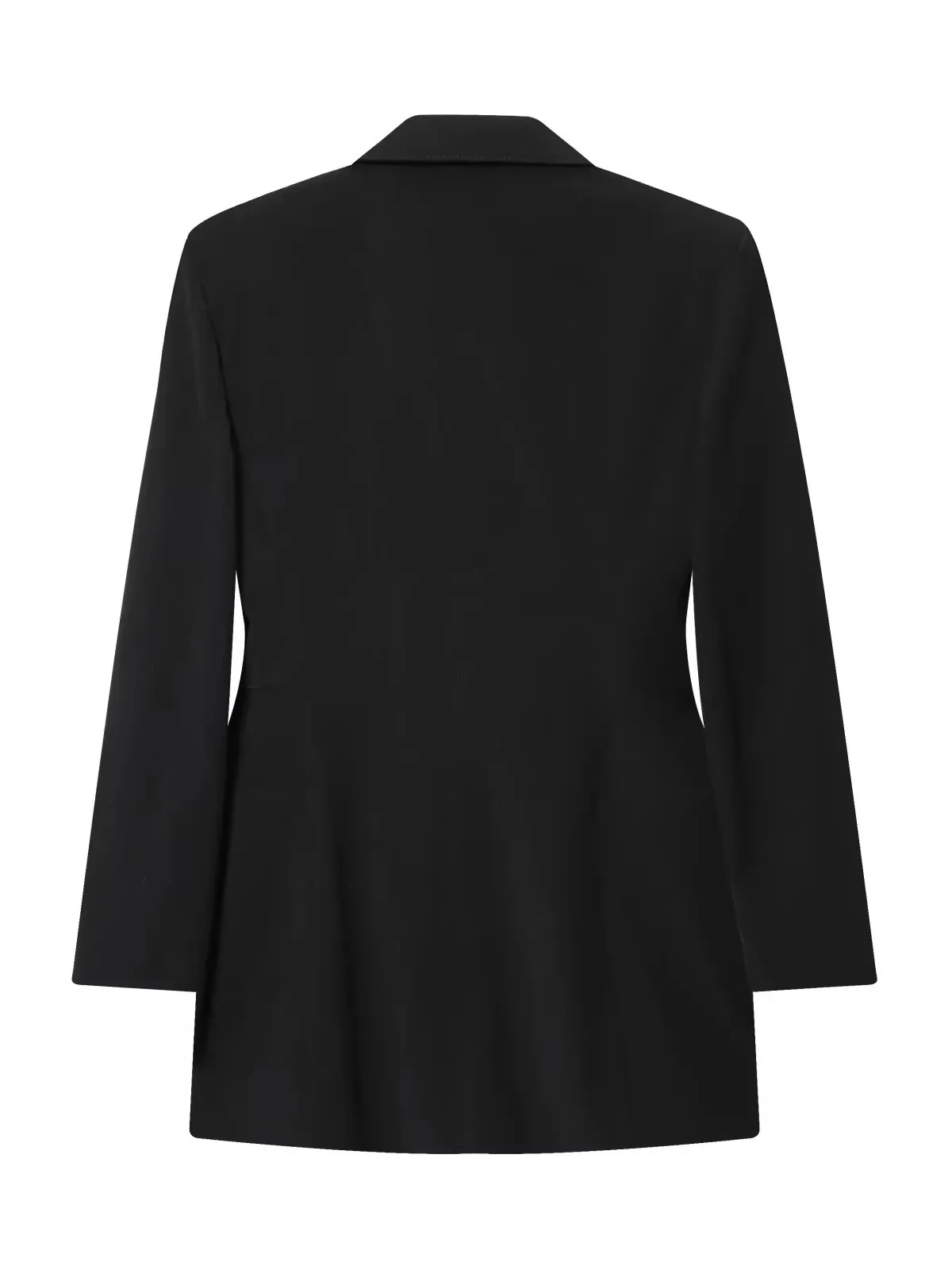 

Ele Simple Long Sve Double Breasted Dr Sle Suit Jaet Women's Faion Autumn New Arrival Polyester Fiber Warmth