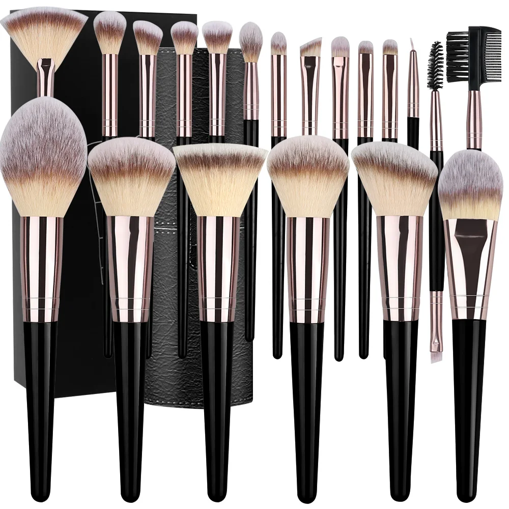 3-20 قطعة مجموعة فرش الماكياج الأساس هيغليغتر ظلال العيون أحمر الخدود المخفي الإناث الجمال أداة نفث الجمال الإسفنج الإبهام نفث #1