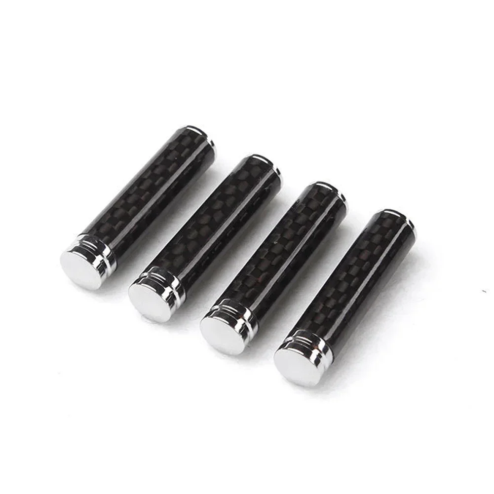 4PCS Carbon Fiber Door Lock Pin Cover for Mercedes A/C/E Class W205 W204 W212 W211, Decorative Cap