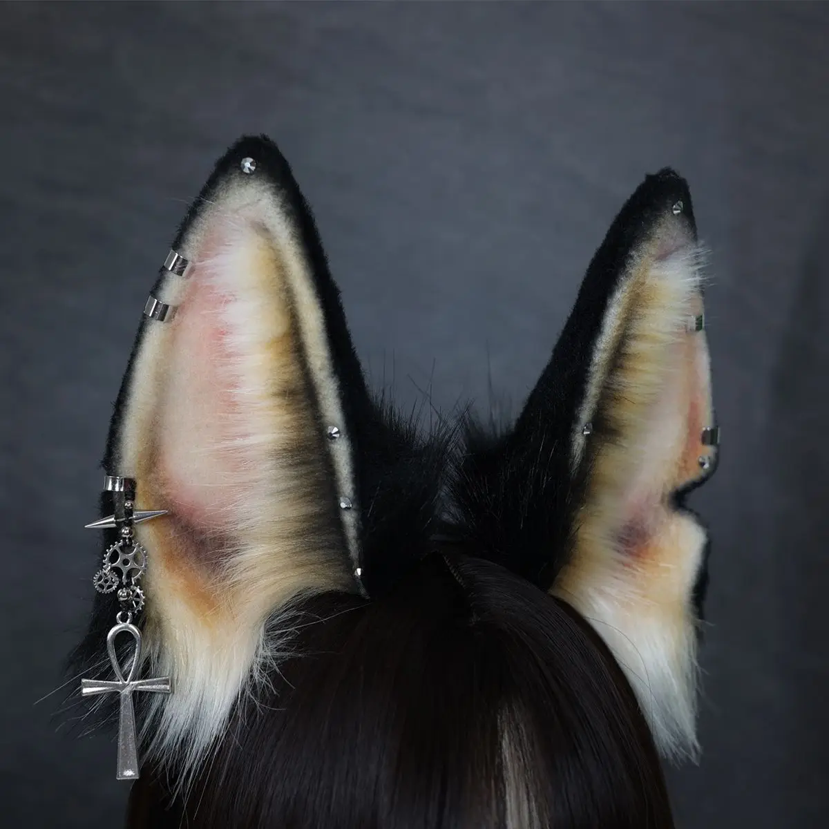 

New Custom Halloween Headdress Anubis Ancient Egyptian Myth God of Death Anubis Dog Ear Hair Hoop Wolf Ear Beast Ear Cosplay