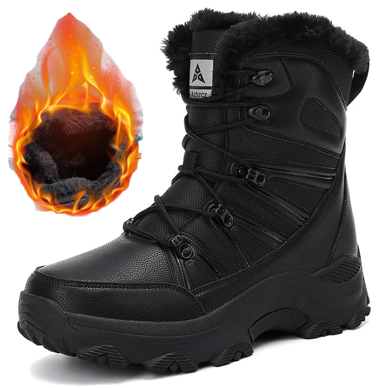 

Мужские зимние ботинки большого размера. Теплые плюшевые зимние ботинки. Нескользящие походные ботинки. Износостойкие армейские ботинки для пустыни. Хлопковая обувь. Новинка.