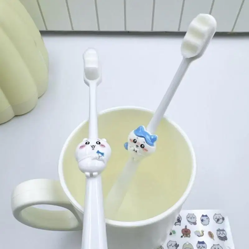 Chiikawa Cute Cartoon Soft Bristle Nano Toothbrush, High End Look for Students Kids Adults Couples Friends, Portable