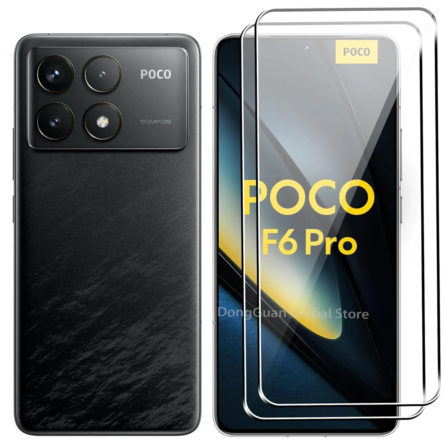 

No Hole Version For Xiaomi POCO F6 Pro Tempered Glass Screen Protector Glass Film
