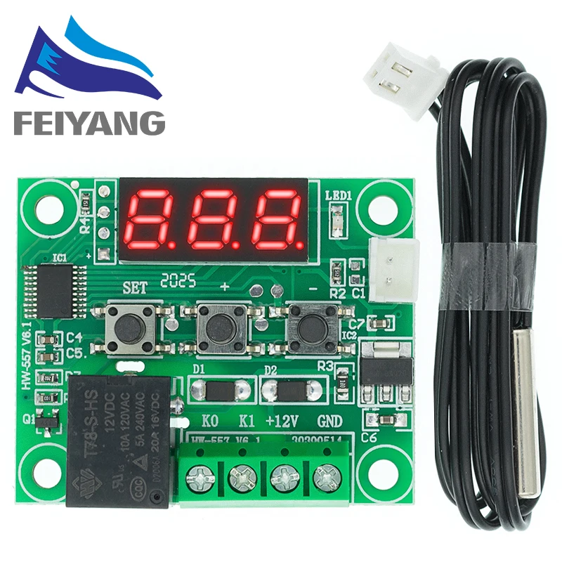 W1209 DC 12V Red/Blue heat cool temp thermostat temperature control switch temperature controller