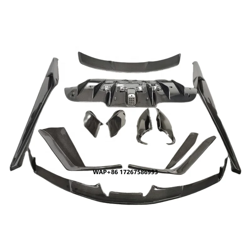 

Carbon Fiber Body Kit for Ferrari 488 GTB Upgrade N Style Front Bumper Lip Rear Diffuser Side Skirts Spoiler Wing Side Vent