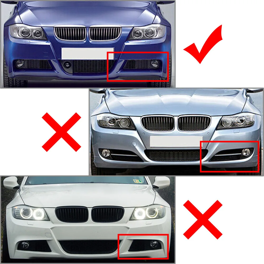 2Pcs Car Front Bumper Splitter Lip Canard Trim For BMW E90 E91 3Series 320i 323i 325i 328i 335i 2005 2006 2007 2008