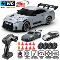 New RC Drift Car 1:24 Remote Control Car 4WD 20KM/H High Speed Race Sport Car with LED Lights Extra Drifting Tire Kid Adult Gift