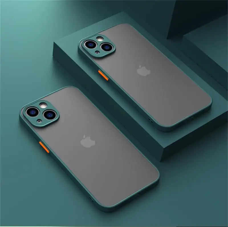 Armor Doorschijnend Mat Telefoonhoesje voor iPhone 17 Pro Max Air 16 15 14 Plus 13 12 11 Mini Pro Max Terug Schokbestendige Cover Cases