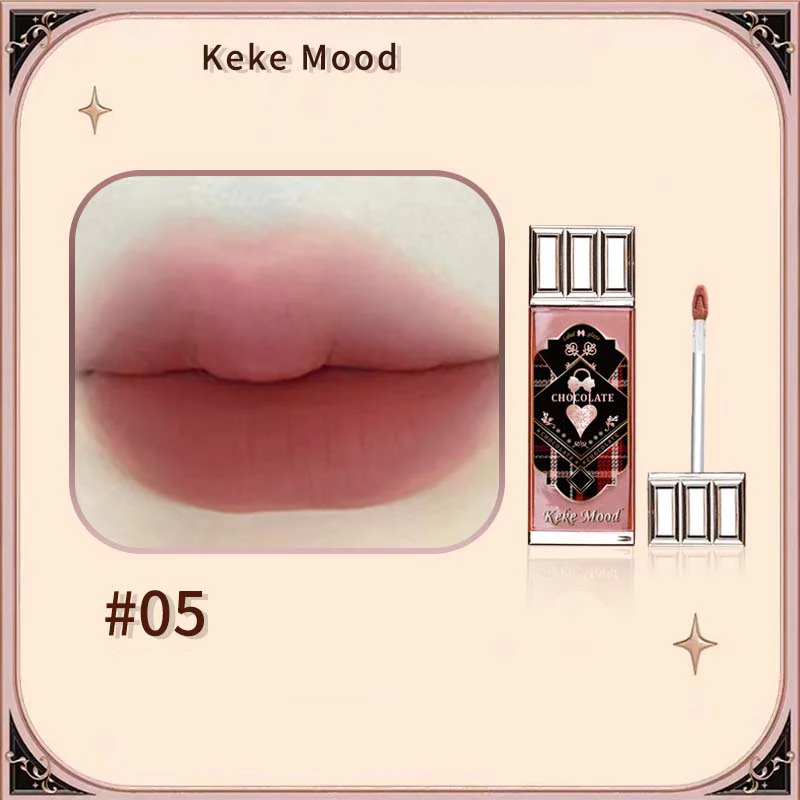Chocolate Cloud Lip Gloss Matte Velvet Smooth Application Lip Glaze Mousse Braun Rot Flüssiger Lippenstift Make-up Lippentönung Kosmetik – Detail 11