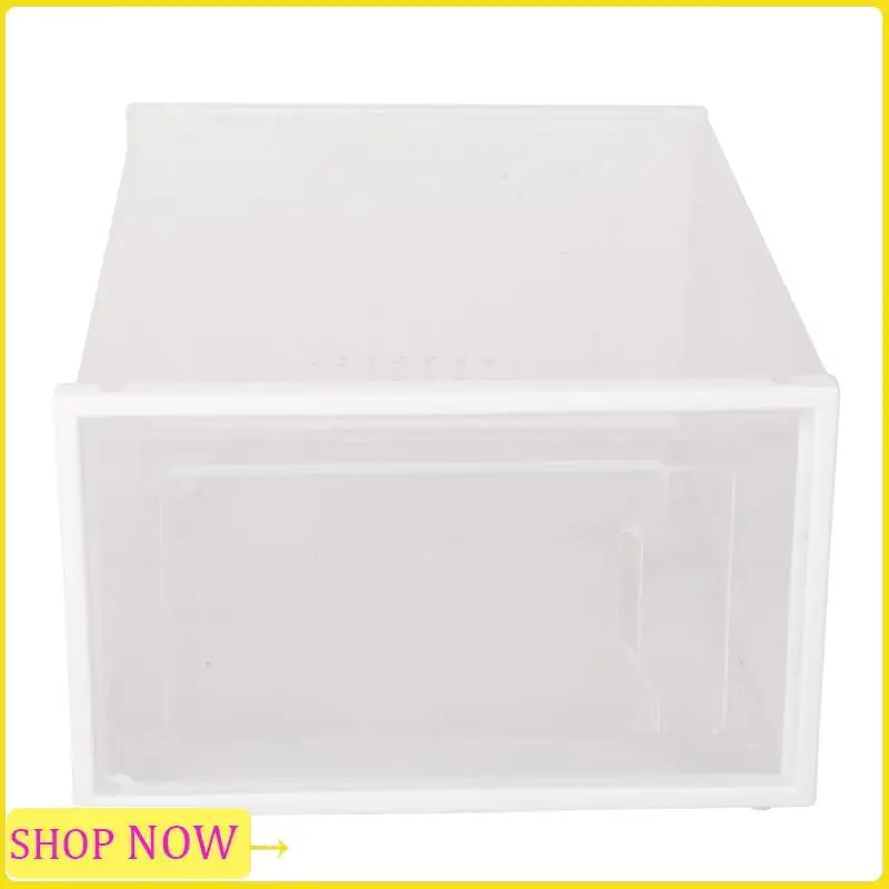 

5 Piece Transparent Shoe Box Storage Box Drawer-Type Plastic Shoe Rack Online Celebrity Shoe White