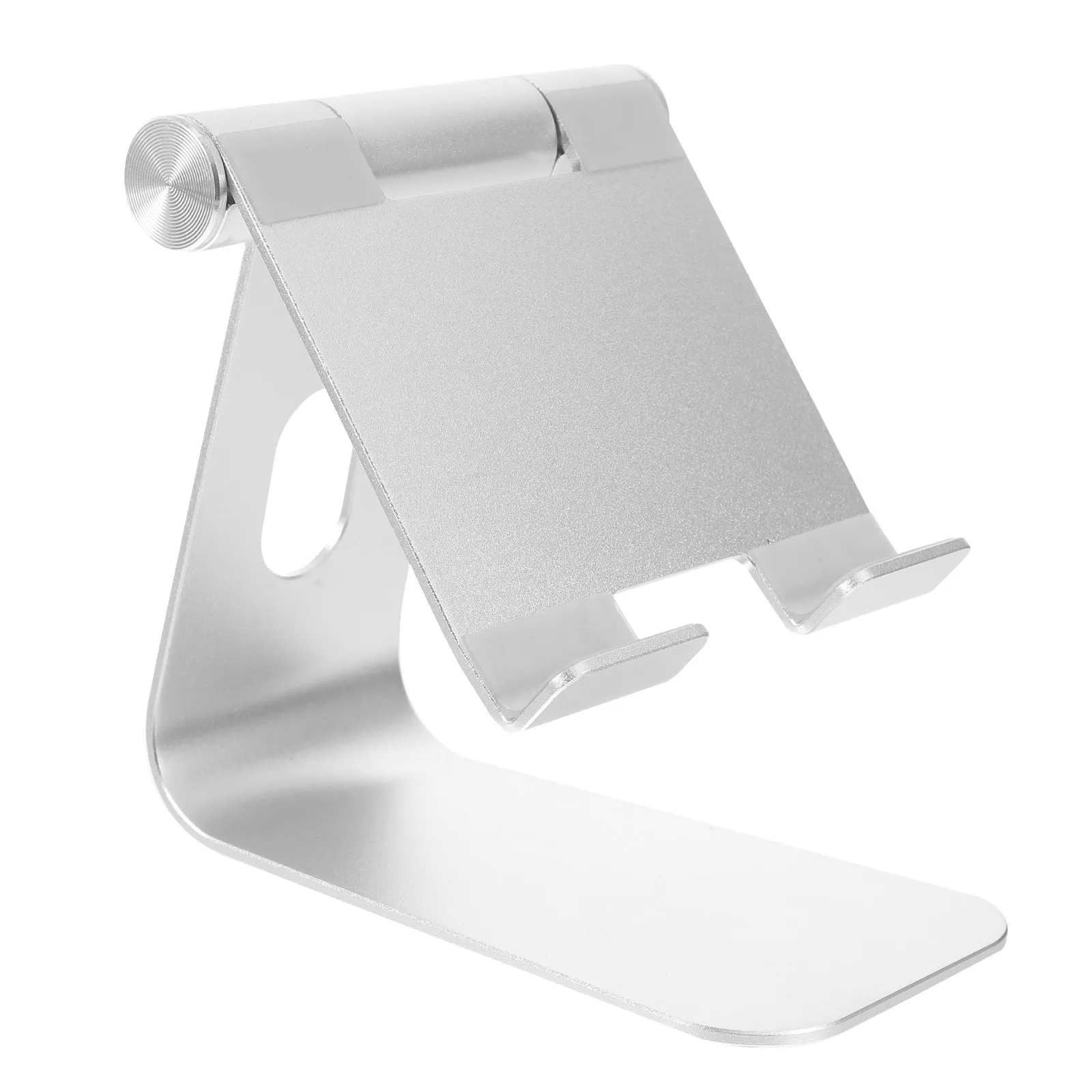 Premium Aluminum Desktop Tablet Stand Multi-Angle Viewing Adjustable Holder with Washable Reusable Sticky Base for Phones