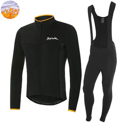 겨울용 보온 플리스 사이클링 저지 세트 남성용 산악 자전거 의류 로파 시클리스모 레이싱 팀 자전거 의류