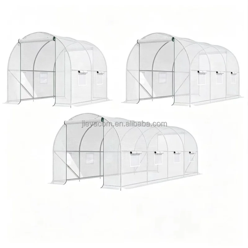 Large Walk-in Poly Tunnel Greenhouse Garden Plant Grow Tent Waterproof PE Cover Outdoor Construction Site Use Temporary Shed