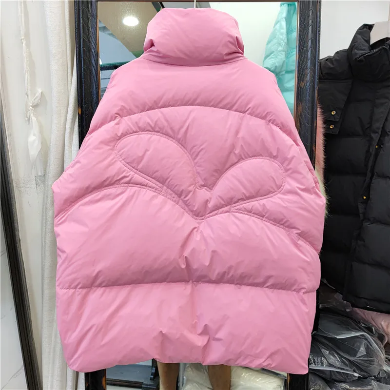 Piumini da donna stile coreano autunno inverno casual colletto allentato cappotti capispalla caldi 2024 nuovo piumino d'anatra bianco