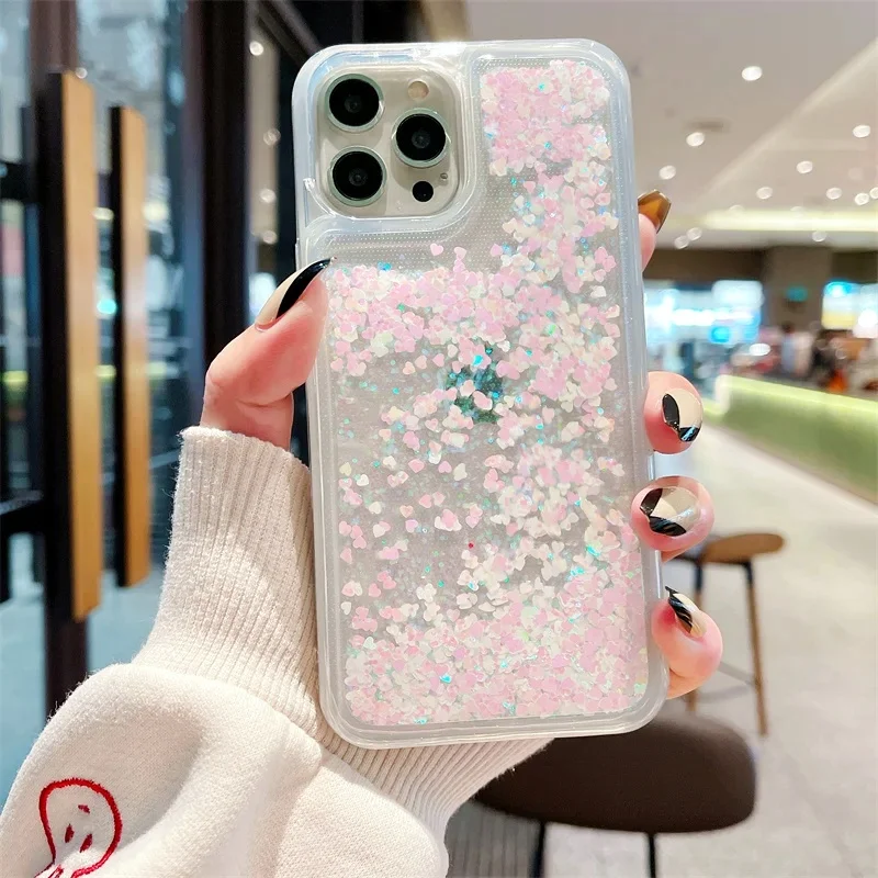 Glitter Liquid Quicksand Case For Xiaomi Redmi Note 13 Pro 5G 4G Soft Silicone Coque for Redmy Note13 Note13pro Plus Back Cover