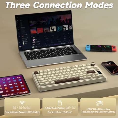 AULA S75pro Беспроводная Механическая Клавиатура 82 Кнопки
