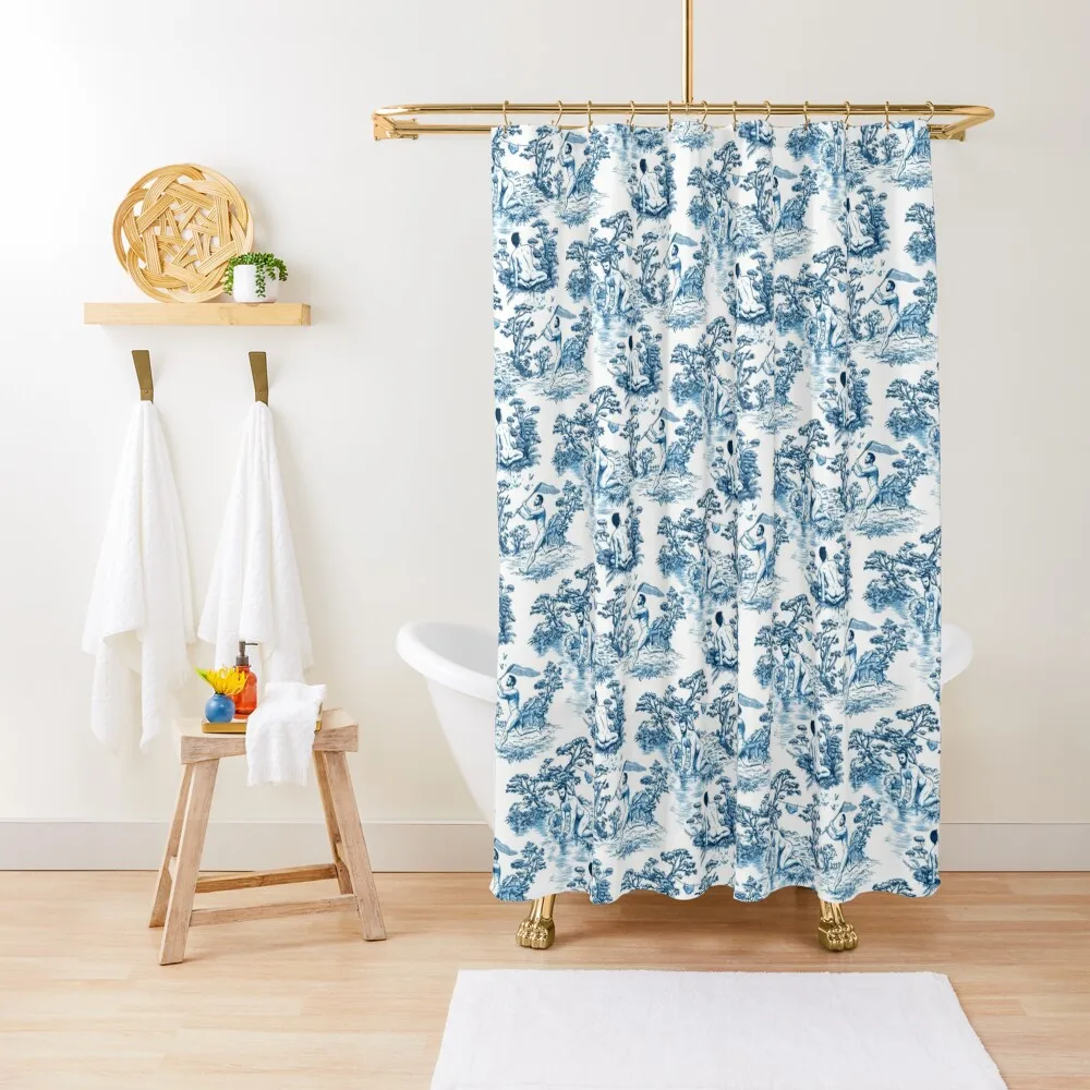 

Pastoral Shower Curtain Bathroom Deco Anti-Mold Waterproof Shower Modern Bathroom Accessories For Bathroom Curtain