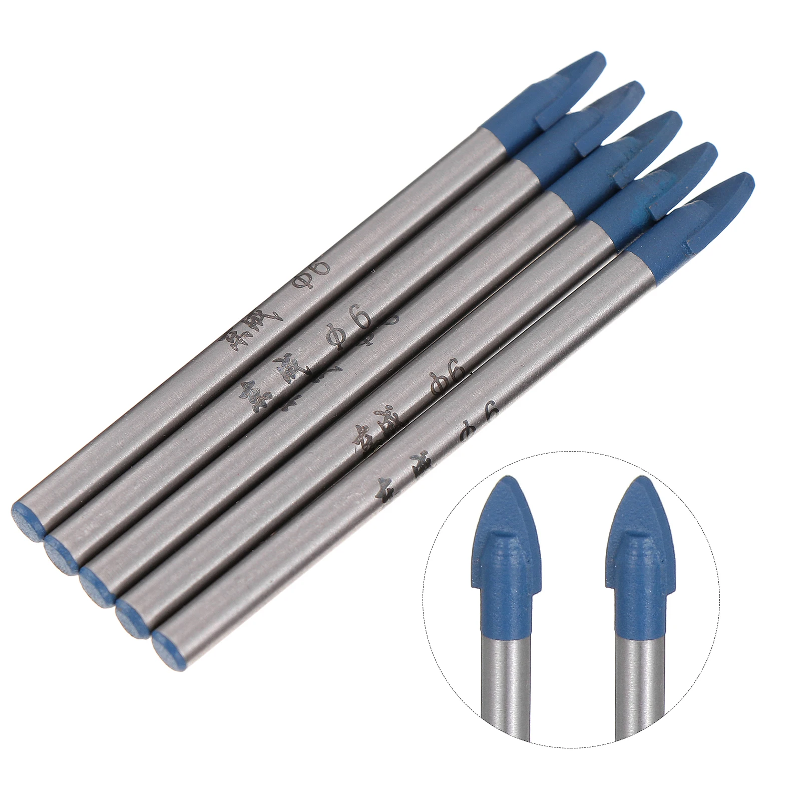 

5Pcs Glass Drill Bit Professional Cross Head Ceramic Tile Hole Opener Hard Alloy Drilling Tool for Precise Fast Drilling