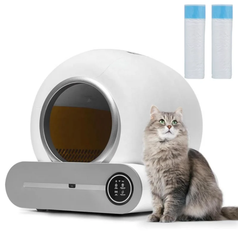 

65L Automatic Smart Cat Litter Box Self Cleaning Fully Enclosed Cat litter box App Control Pet Toilet Ionic Deodorizer