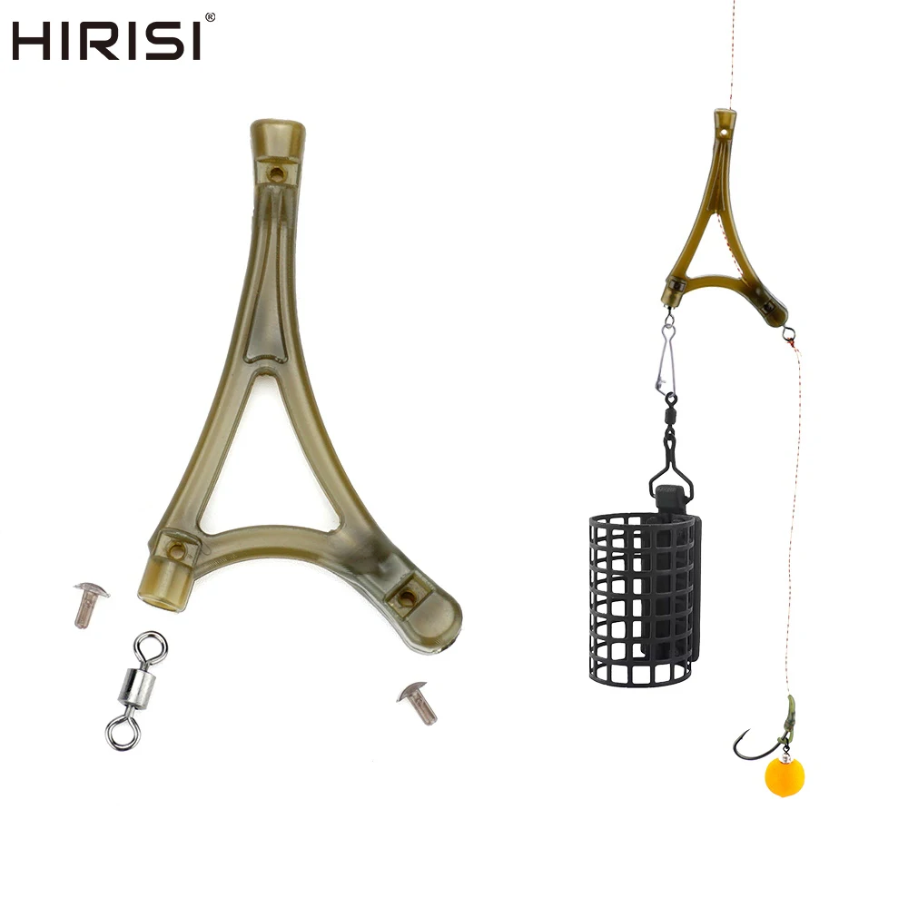Hirisi 10pcs Carp Fishing Tackle Anti Tangle System For Method Feeder Cage Carp Rigs Side Bends Swivel Fishing Accessories