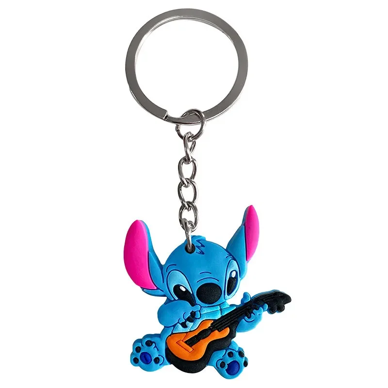 LLavero de silicona de Lilo & Stitch, colgante divertido para bolso, llavero de coche para pareja, accesorios creativos para bolso, regalo, nuevo