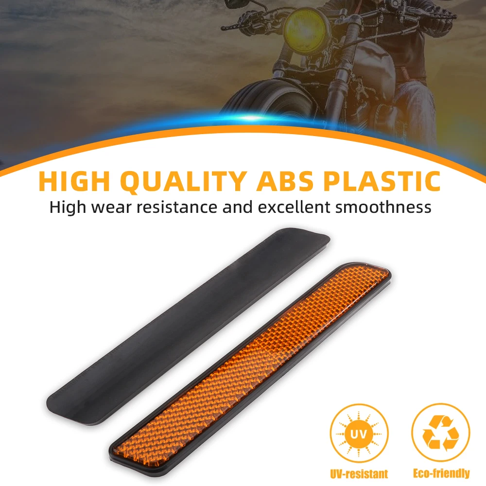 Odblaski na przednie lagi motocyklowe ABS, plastikowe, dolne slidery, ostrzeżenie bezpieczeństwa dla Harley, dolne slidery Dyna Super Glide FXD — zdjęcie 3