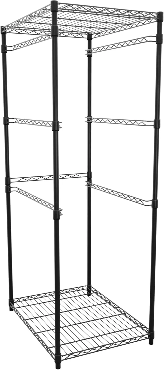 

5-Tier Steel Tote Rack - Maximize Space, Declutter, Organization, NSF Certified, Bin Storage for Garage, Pantry Kitchen