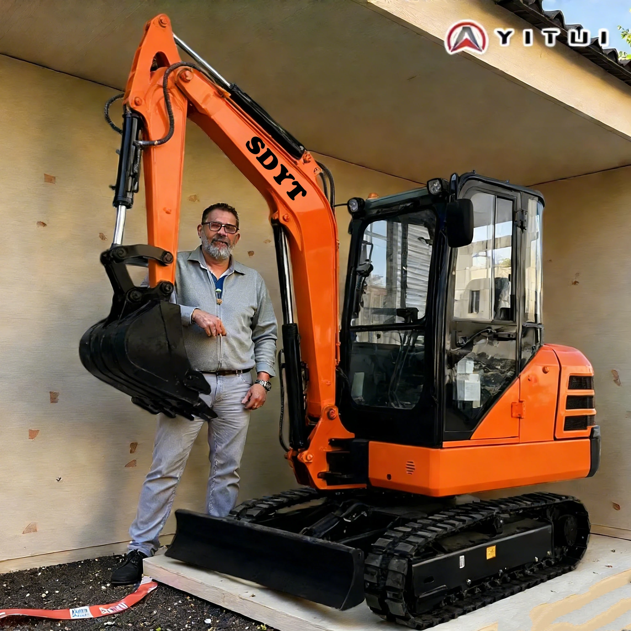 รถขุดขนาดเล็ก 2 ตัน รุ่นล่าสุด มาตรฐานไอเสีย EPA Euro 5 พร้อมบุ้งกี๋ ห้องโดยสารปิดพร้อมเครื่องปรับอากาศและระบบทำความร้อน รองรับการปรับแต่ง