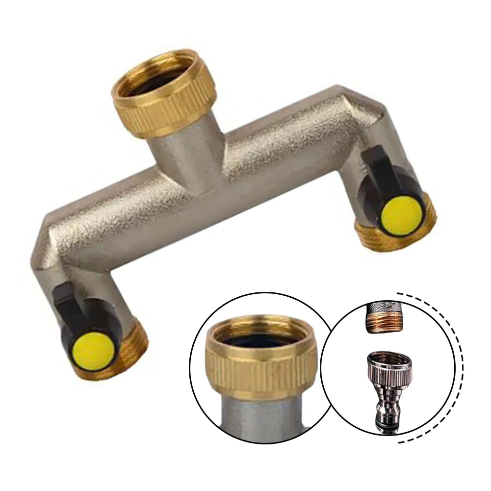 Bewateringsgereedschap Connector 2-weg waterverdeler Badkamerarmaturen Bidirectionele uitloop Innovatief ontwerp voor krappe ruimtes
