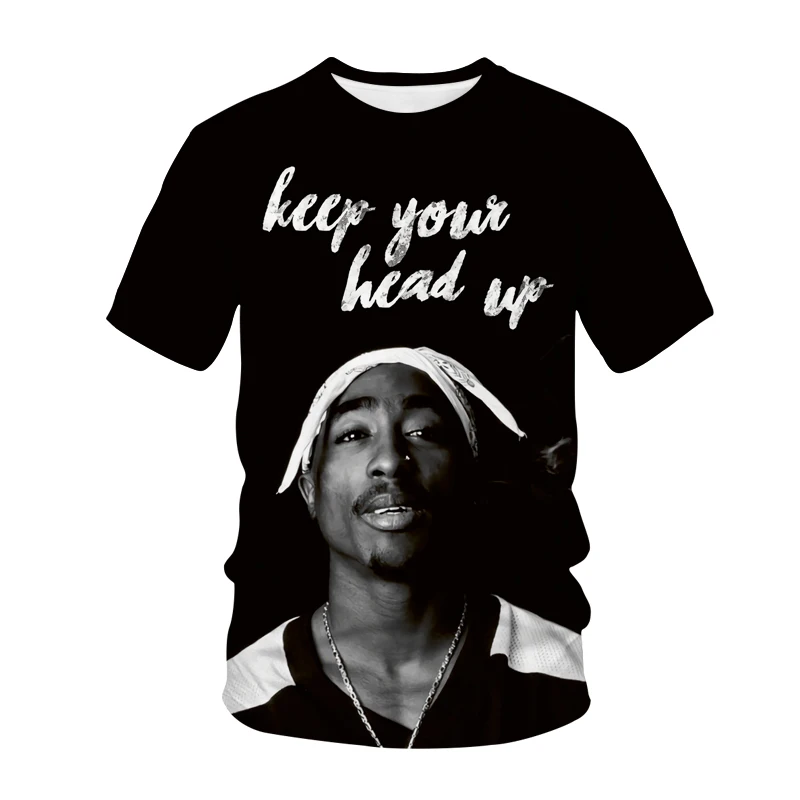 

Rapper 2Pac T-shirts Tupac Amaru Shakur 3d Pinted Hip Hop Streetshits Women Men Tees Tops Oversized Short-sleeve Female Tshirt