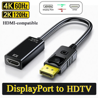 Display Port DP To HDTV Adapter DisplayPort to HDMI-compatible Cable 4K 60HZ DP for HDMI Adapter Cable DP HDTV Cable Converter