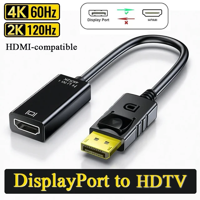 Adapter Display Port DP do HDTV Kabel DisplayPort do HDMI 4K 60HZ DP do HDMI Adapter Kabel DP HDTV Konwerter kabla