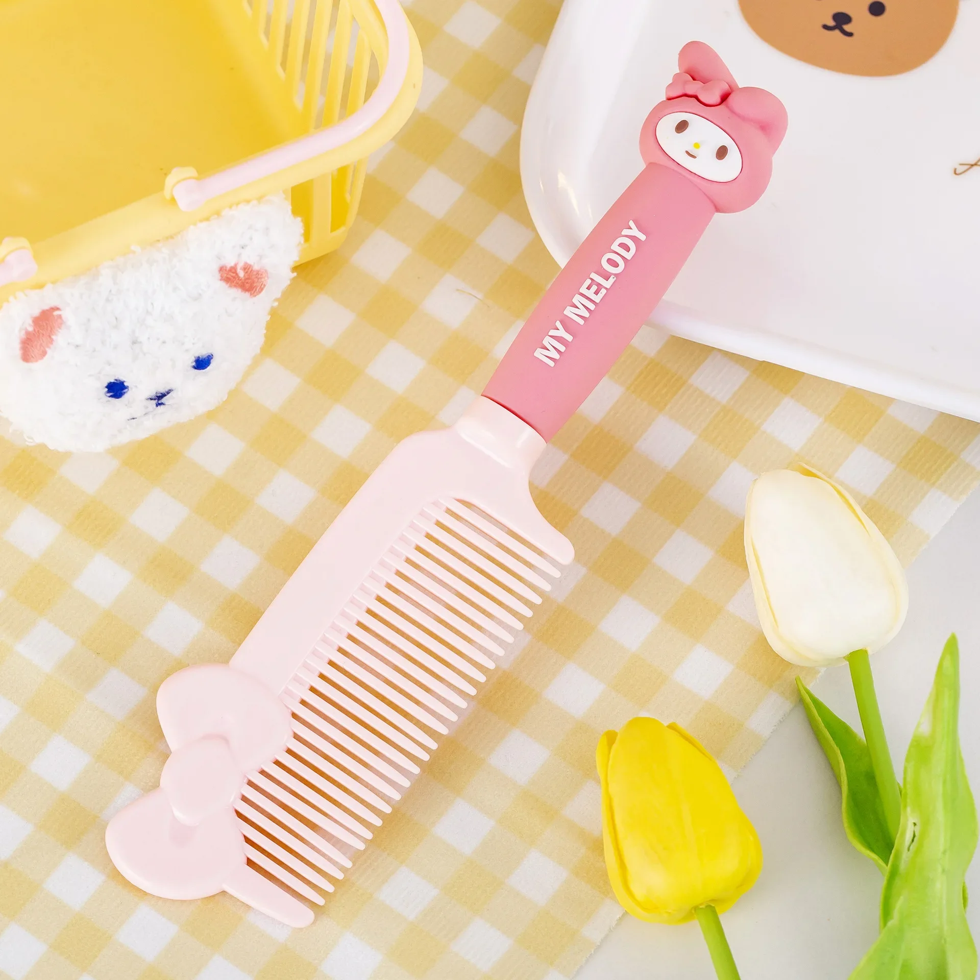 New Kawaii Sanrio Antistatic Comb Kuromi Melody Cinnamoroll Cartoon Fashion Dressing Comb Relaxing Scalp Girl Cleaning Supplies