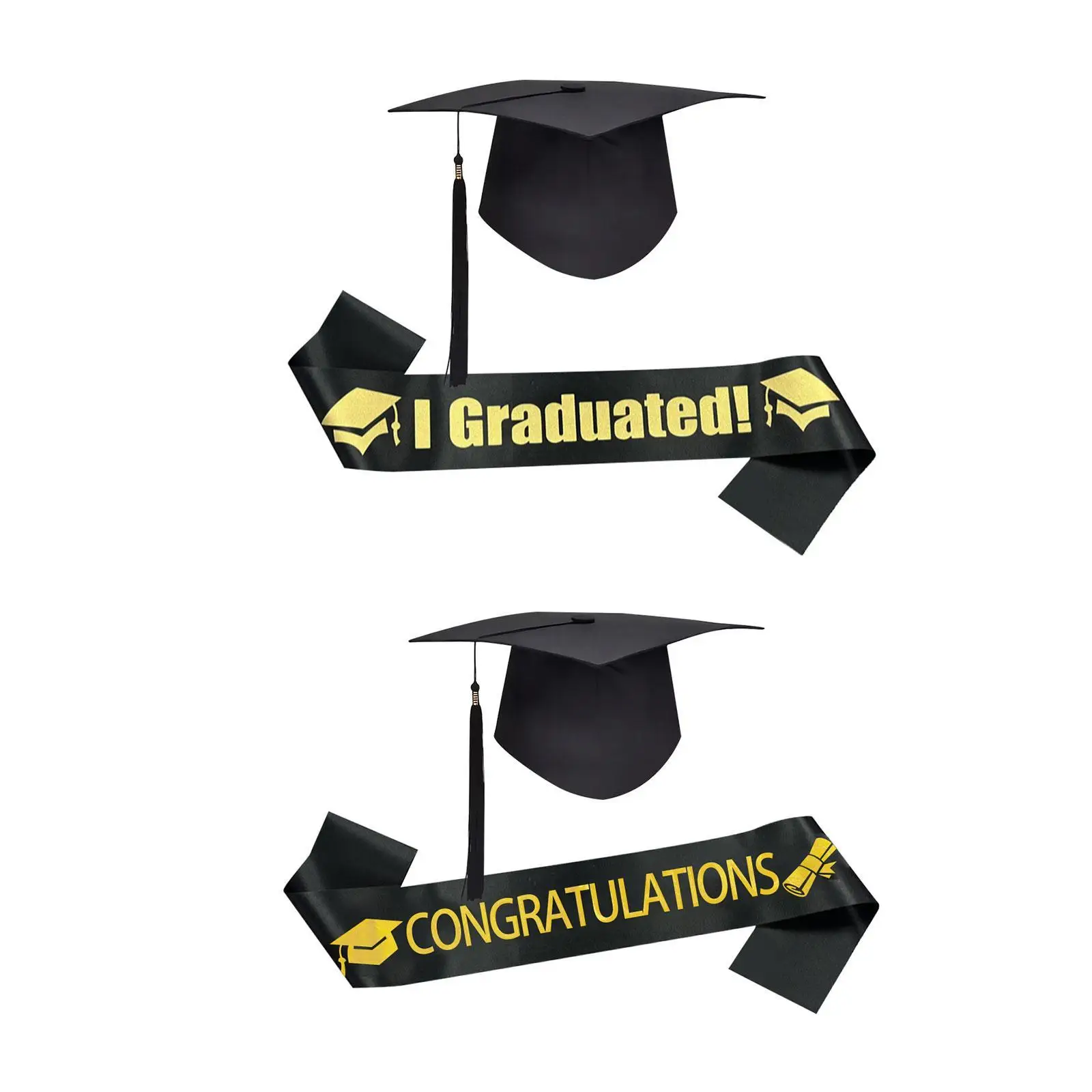 

Graduation sash and shoulder strap photo property for adult male teachers