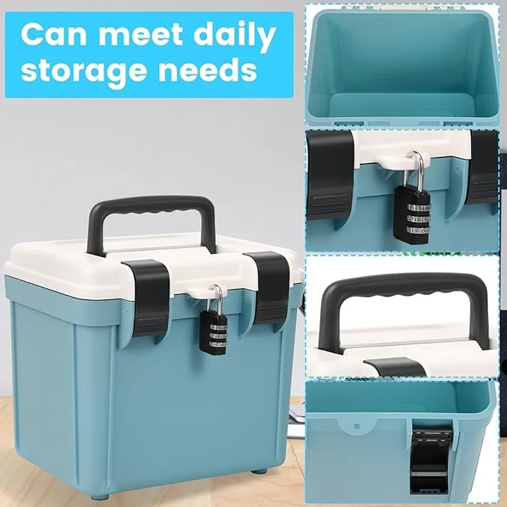 Insulated Lunch Box For Men Blue Cooler Teal Cooler Lockable Box Offers Reliable Security