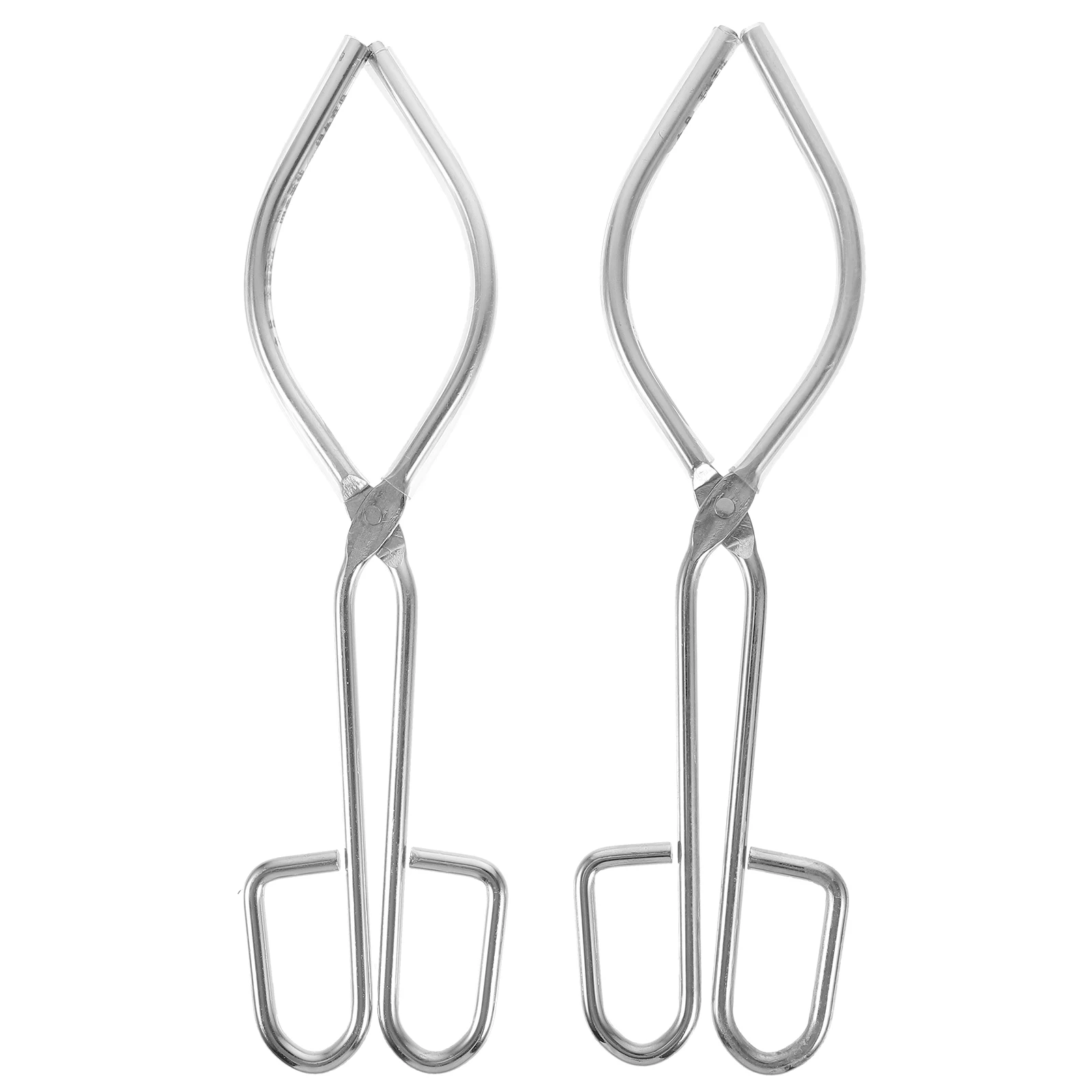 

2pcs Beaker Clamp Metal AntiSlip Rubber Cover Crucible Flask Lab Supplies Study Tool Educational Equipment Glassware Holder