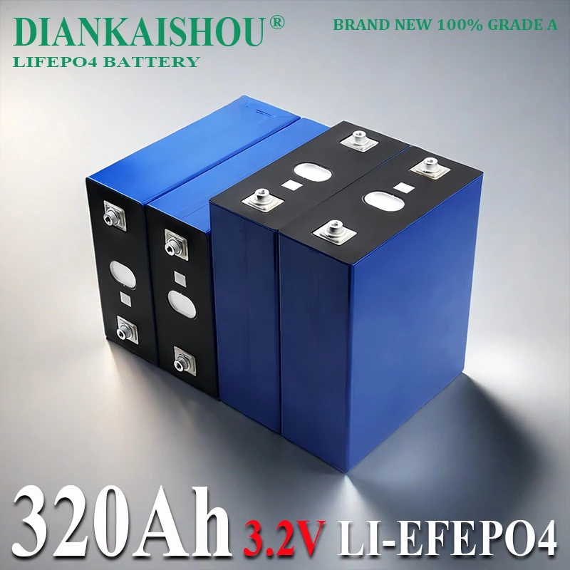 

New Grade A 3.2V 320Ah Lifepo4 Rechargeable Battery Lithium Phosphate Travel Solar Campers Cell 12V 24V 48V batteries Tax Free