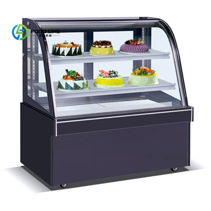 Customized Temperature Alarm Cake Display Showcase Safety Preservation Equipment For Bakery Shop Restaurant Catering Warehouse