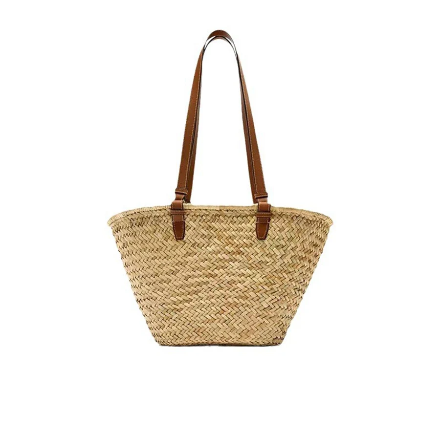 

Женская соломенная тканая сумка, сумка подмышки, большая вместительная сумка на плечо для лета, пляжная сумка-ведро, дорожные сумки на шнурке, сумки в стиле бохо