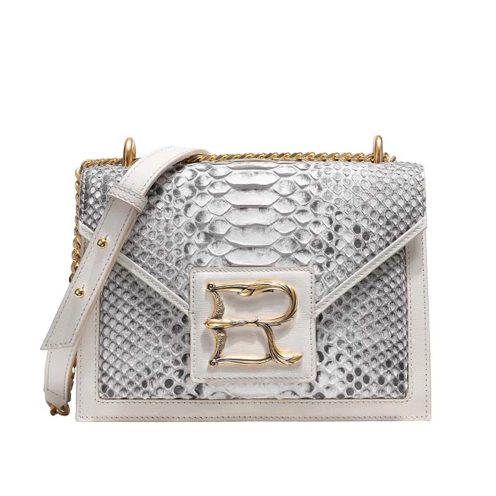 

ouluoer new Python skin Female bag fashion Single shoulder bag 2022 new single shoulder bag female chain bag snake skin bag