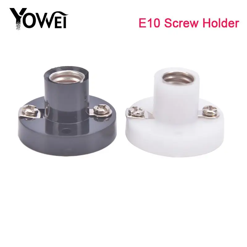 1PCS Lamp Holder E10 Screw Holder DIY Flat Lamp Bases Physics Electric Beads Testing Parts