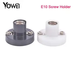 1PCS Lamp Holder E10 Screw Holder DIY Flat Lamp Bases Physics Electric Beads Testing Parts